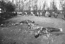 The Italians turn things around; Bodies of Austrian soldiers killed by Italian fire.., 1917. Creator: Unknown