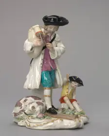 The Itinerant Musician, c. 1756. Creator: Chelsea Porcelain Factory (British)