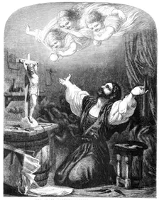 "The Ivory Carver" - painted by E. H. Wehnert, 1857. Creator: Unknown
