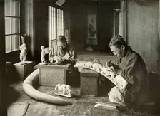 The Ivory Carvers 1910. Creator: Herbert Ponting