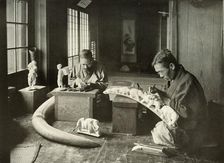 The Ivory Carvers 1910. Creator: Herbert Ponting