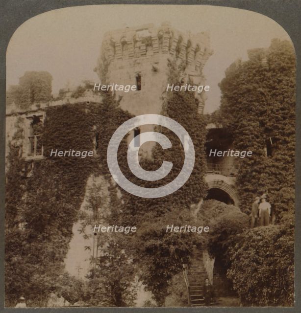 'The ivy-clad Towers of Raglan Castle, the last Stronghold of Charles I, Monmouthshire, England', c1 Creator: Unknown.