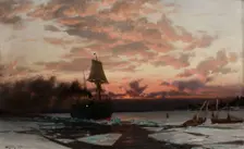 The Icebound Steamboat, 1878. Creator: Berndt Lindholm