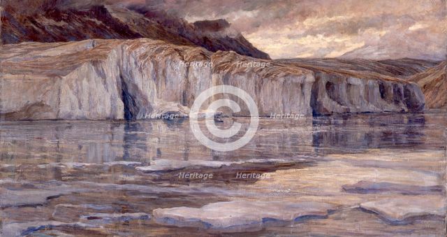 The icy water of Lake Märjelen, c. 1908.