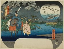 The Ide Jewel River in Yamashiro Province (Yamashiro Ide) and the Noda Jewel River in Muts..., 1855. Creator: Ando Hiroshige