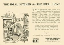 The Ideal Kitchen for the Ideal Home - The British Commercial Gas Association 1920. Creator: Unknown