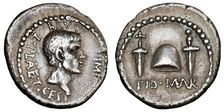 The Ides of March Denarius (Denarius of Brutus), 43-42 BC. Creator: Numismatic, Ancient Coins