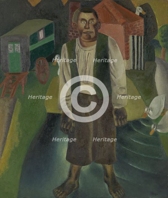 The Idiot by the Pond, 1926. Creator: Frits van den Berghe.