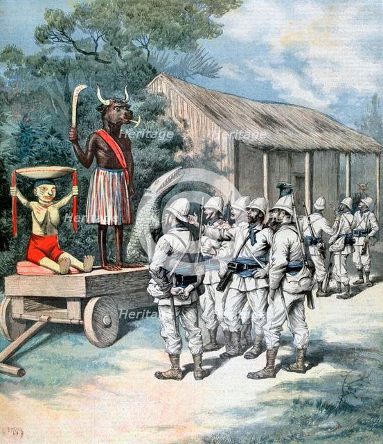 The idol of war, Kana, Dahomey, Africa, 1892. Artist: Henri Meyer