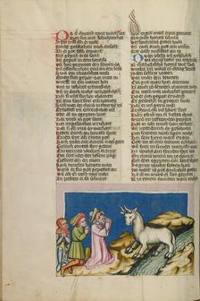 The Idolatry of Apis; Weltchronik, about 1400-1410. Creator: Unknown