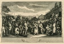 The Idle Apprentice Executed at Tyburn. (After Hogarth's Print.) 1747, (c1876). Creator: Unknown