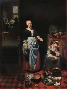 The Idle Servant 1655. Artist: Nicolaes Maes