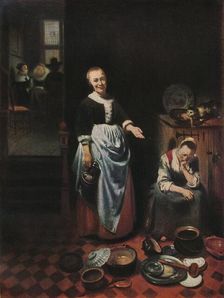 The Idle Servant 1655. Artist: Nicolaes Maes