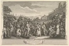 The Idle "Prentice Executed at Tyburn (Industry and Idleness, plate 11), September 30, 1747. Creator: William Hogarth