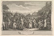 The Idle "Prentice Executed at Tyburn (Industry and Idleness, plate 11), September 30, 1747. Creator: William Hogarth