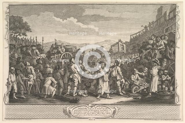 The Idle "Prentice Executed at Tyburn (Industry and Idleness, plate 11), September 30, 1747. Creator: William Hogarth.