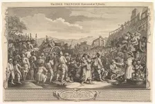 The Idle Prentice Executed at Tyburn: Industry and Idleness, plate 11, September 30, 1747. Creator: William Hogarth