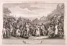 The idle prentice executed at Tyburn plate XI of Industry and Idleness, 1747. Artist: William Hogarth