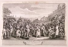 The idle prentice executed at Tyburn plate XI of Industry and Idleness, 1747. Artist: William Hogarth