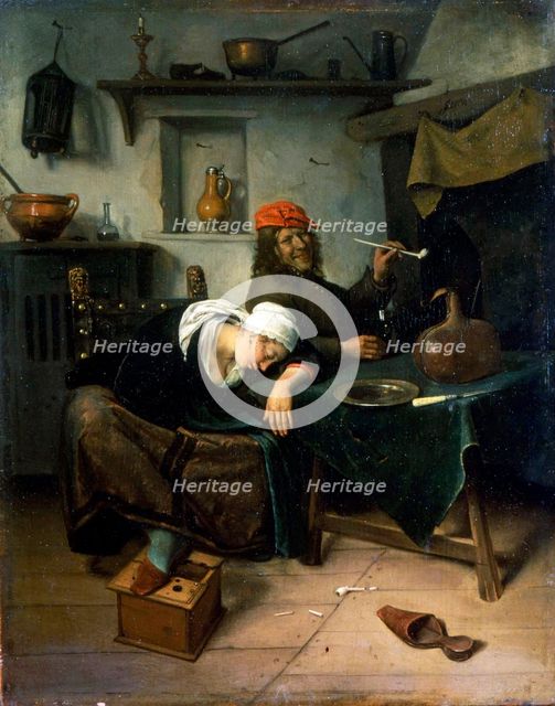 'The Idlers', c1660.  Artist: Jan Steen