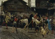 The Ignominious Entry of Peder Sunnanväder and Mäster Knut into Stockholm in 1526, 1879