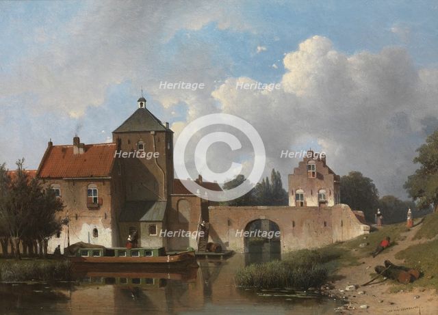 The IJsselpoort at IJsselstein, 1852. Creator: Jan Weissenbruch.