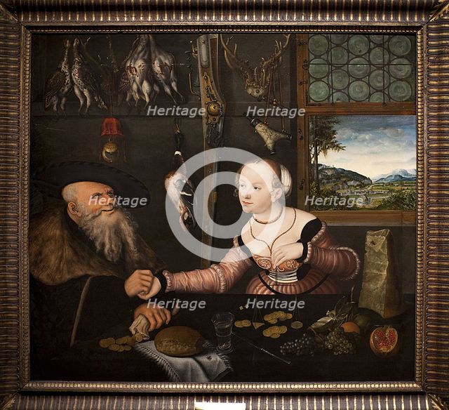 The Ill matched Couple. Artist: Cranach, Lucas, the Elder (1472-1553)