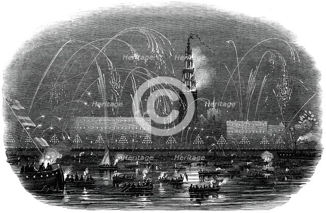 The Illumination of Antwerp, at Her Majesty's Return, 1845. Creator: Unknown.