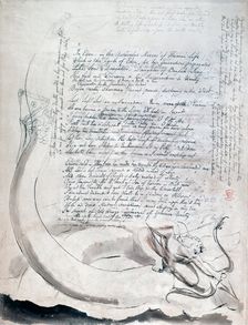 The illustrated poem The Four Zoas by William Blake, c1797. Creator: William Blake