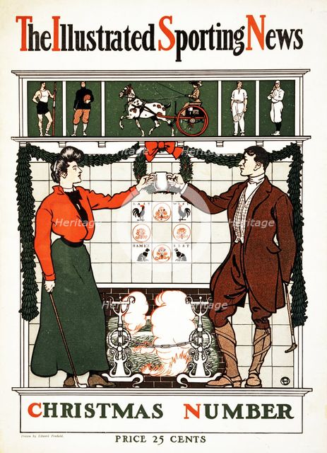 The Illustrated Sporting News,  Christmas Number, 1900 (colour lithograph) 