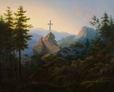 The Ilsenstein at the foot of the Brocken in the Harz Mountains, 1830. Creator: Hermann Josef Neefe
