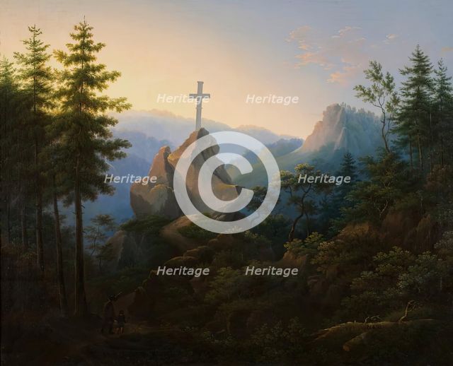 The Ilsenstein at the foot of the Brocken in the Harz Mountains, 1830. Creator: Hermann Josef Neefe.