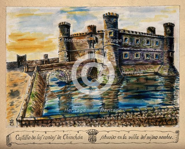The imaginary castle of the Countess of Chinchon, where cinchona (quinine) was allegedly discovered. Creator: Unknown.