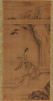 The Immortal Ma Gu with a Deer, Qing dynasty, 18th century. Creator: Unknown