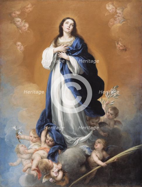 The Immaculate Conception, 17th century. Creator: Workshop of Bartolome Esteben Murillo.