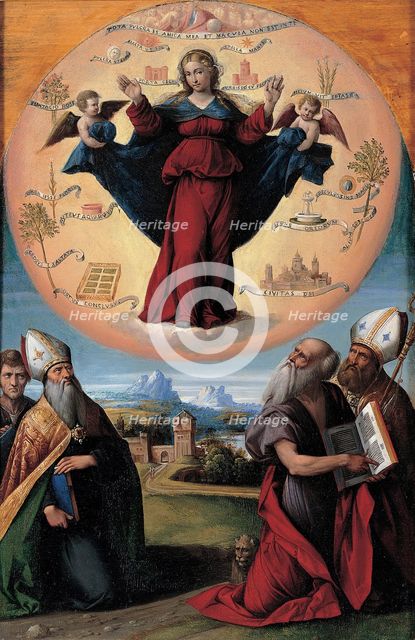The Immaculate Conception with saints, c. 1535-1550. Artist: Garofalo, Benvenuto Tisi da (1481-1559)