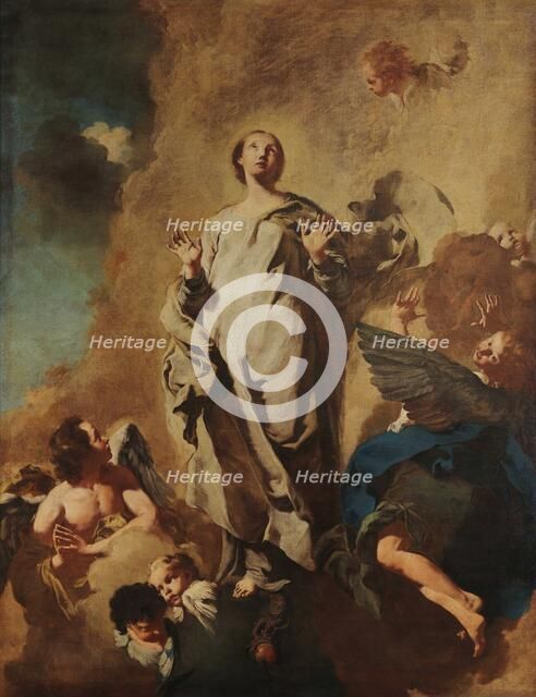 The Immaculate Conception and Angels, 1745. Creator: Piazzetta, Gian Battista (1683-1754).