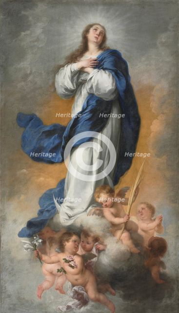 The Immaculate Conception, c. 1680. Creator: Bartolomé Esteban Murillo (Spanish, 1617-1682).