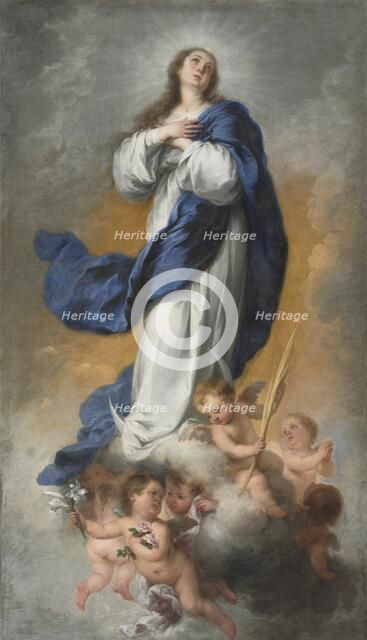 The Immaculate Conception, c. 1680. Creator: Bartolomé Esteban Murillo (Spanish, 1617-1682).