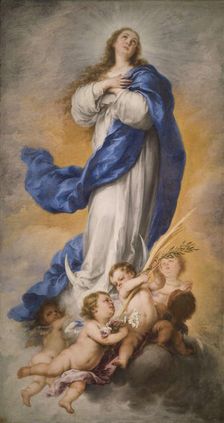 The Immaculate Conception of the Virgin, 1670s. Creator: Murillo, Bartolomé Estebàn (1617-1682)