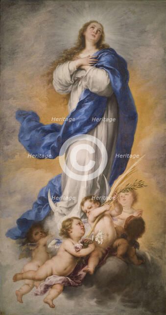 The Immaculate Conception of the Virgin, 1670s. Creator: Murillo, Bartolomé Estebàn (1617-1682).