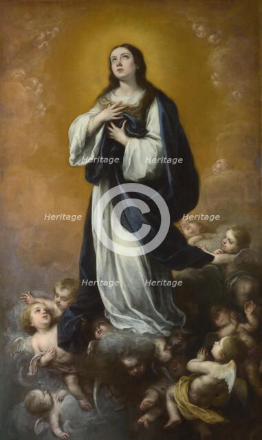 The Immaculate Conception of the Virgin, Mid of 17th cen.. Artist: Murillo, Bartolomé Estebàn (1617-1682)