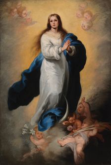 The Immaculate Conception of Escorial, copy after Murillo, 1863. Creator: Adolf von Becker