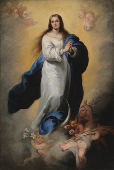 The Immaculate Conception of Escorial, copy after Murillo, 1863. Creator: Adolf von Becker