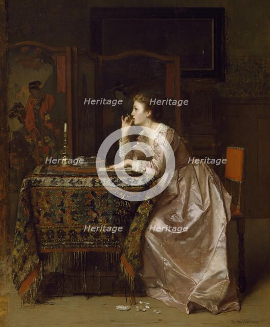 The Important Response, 19th century. Creator: Florent Willems.