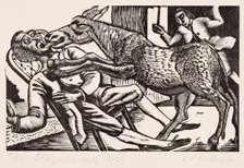 The Importunate Ass, 1928. Creator: Eric Ravilious