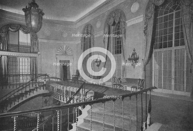 The imposing staircase leading to the ballroom of the Ritz-Carlton Hotel, New York, 1923. Artist: Unknown.