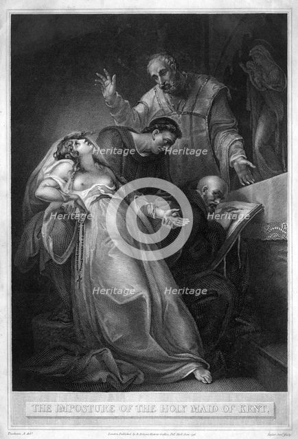'The Imposture of the Holy Maid of Kent', 16th century (1796). Artist: J Taylor