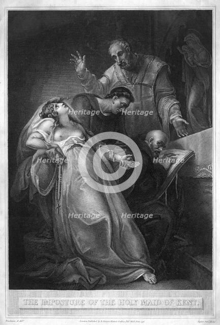 'The Imposture of the Holy Maid of Kent', 16th century (1796). Artist: J Taylor