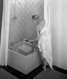 The Imperial bath and shower unit from Heatons of Rotherham, South Yorkshire, 1966. Creator: Michael Walters